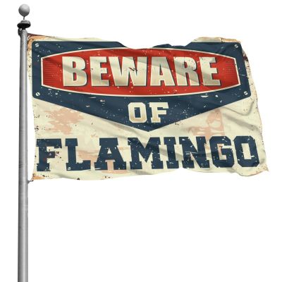 Flags For Room Guys Beware of Flamingo Flag Gifts For Men Who Have Everything (Size : 24 * 35IN/60 * 90CM)