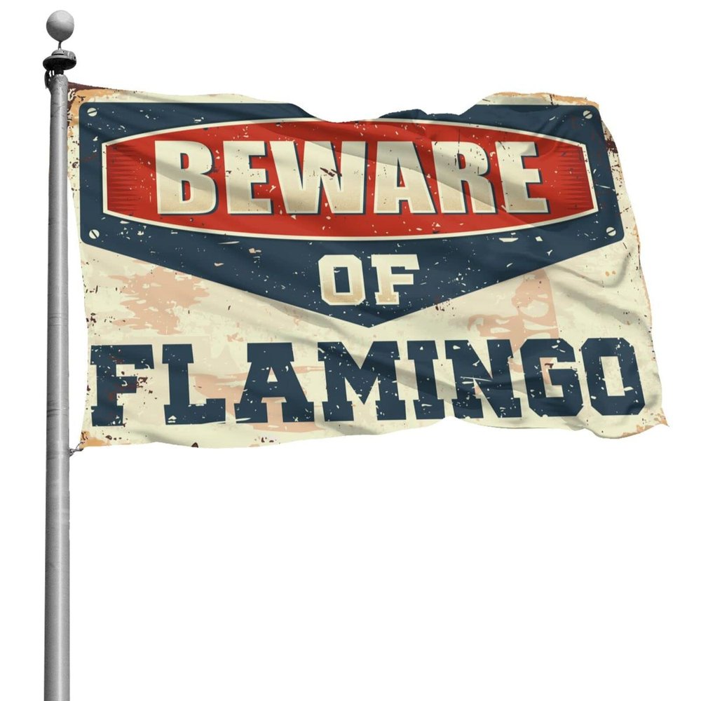 Flags For Room Guys Beware of Flamingo Flag Gifts For Men Who Have Everything (Size : 24 * 35IN/60 * 90CM)