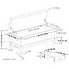 42"W Leather Storage Ottoman Bench with Lift Top and Trays, Upholstered, Footrest with Large Storage Space, Dark Gray Storage Chest, Queen Size End of Bed Bench with Hidden Space for Blankets view 2