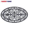 Buffalo Tools RMATOV: Decorative Scrollwork Rubber Entry Mat 18 X 30 In. - Oval Shape view 2