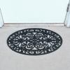 Buffalo Tools RMATOV: Decorative Scrollwork Rubber Entry Mat 18 X 30 In. - Oval Shape view 3