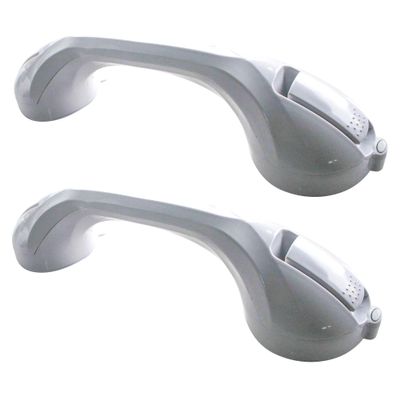 Buffalo Tools SBGSET16: 16 in. Repositionable Suction Grab Bar Set - White 2 Piece Set