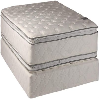 DS Solutions USA Brand 2-Sided Soft PillowTop King Size Mattress and Low 5" Height Box Spring Set with Metal Bed Frame - Sleep System with Enhanced Cushion Support, Spine Support, Longlasting Comfort