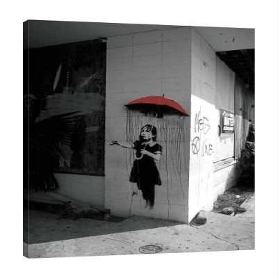 Jaxson Rea "Red Umbrella Girl Gallery Wrapped Canvas by, 24" x 32"