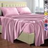 Full XL Silk Sheet Set  7 Piece True Silk Satin Sheets Set- - Hotel Luxury Bed Sheets - Extra Soft - 15'' Deep Pocket - Breathable & Cooling - Wrinkle Free - Comfy-Silver Grey Bed Sheets view 2