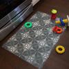 Bungalow Flooring Nazareth FlorArt Kitchen Mat, 3' x 5', Made in USA, Machine Washable, Water and Stain Resistant, Low Profile, Non-Slip, White view 2
