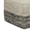 Pemberly Row Square Woven Pouf, 18" x 18" x 14", 100% Recycled PET Polyester, Gray and White Stripe, Water/UV Resistant, Multi-Functional Indoor/Outdoor Footstool or Extra Seating view 4