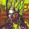 African Princess Quilted Wall Art, African Caribbean Pink Princess, Measures 31 x 34 inches view 3