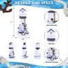 CoTa Global Ocean Blue Nautical Wooden Lighthouse Decor - Handmade White Lighthouse Figurine with Starfish, Sailboat, and Rope Accents view 2