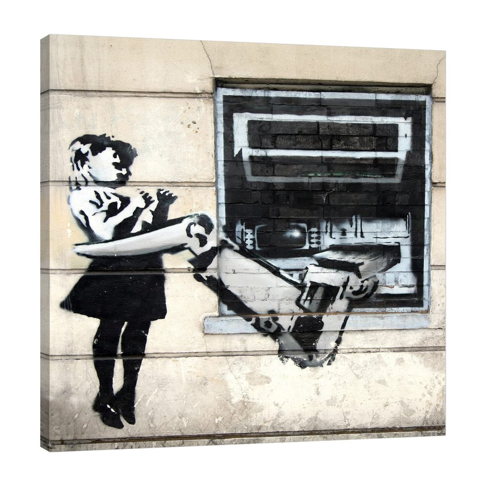 Jaxson Rea "ATM With Robot Arm Gallery Wrapped Canvas by, 24" x 30"