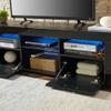 ALINE Modern Black TV Stand for 32/50/55+ Inch TV, Black Entertainment Center, TV Stands for Living Room, TV Stand with Storage and Shelves for Living Room, Bedroom view 3