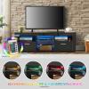 ALINE Modern Black TV Stand for 32/50/55+ Inch TV, Black Entertainment Center, TV Stands for Living Room, TV Stand with Storage and Shelves for Living Room, Bedroom view 4