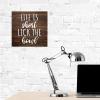 Life Is Short Lick The Bowl Making A Wooden Plaque Blank Wooden Shield Plaque Wood Slice House Sign The Ten Commandments Wooden Plaque Smooth Beautiful Nautical For Winter Holidays 10X10 Inch view 3