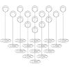 Pajean 36 Pack 8.75 Inch Tall Table Number Holders Silver Table Sign Stands Metal Place Card Holder for Photos Picture Numbers Food Signs Memo Notes for Wedding Birthday Party Restaurant view 1
