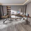 Homall L Shaped Gaming Desk Computer Corner Desk PC Gaming Desk Table with Large Monitor Riser Stand for Home Office Sturdy Writing Workstation (Classical Brown, 51 Inch) view 4