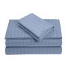 LuckShree RV King Size Giza Cotton Sheet Set - 16-Inch Deep Pockets 800-Thread Count - Striped Light Blue view 1