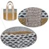 100% Handmade Jute Bag Tote Gift Bags - Beach Bags - Bridesmaid Beach Bag - Beach Tote Bag Earth-friendly Jute ECO-TWIST Bag (Art Deco) view 3