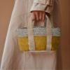 100% Handmade Jute Bag Tote Gift Bags - Beach Bags - Bridesmaid Beach Bag - Beach Tote Bag Earth-friendly Jute ECO-TWIST Bag (Art Deco) view 4