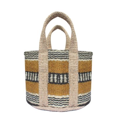 100% Handmade Jute Bag Tote Gift Bags - Beach Bags - Bridesmaid Beach Bag - Beach Tote Bag Earth-friendly Jute ECO-TWIST Bag (Thunder)