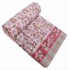 V Vedant Designs Hand Block Kantha Quit Indian Kantha Quilt Floral Kantha bedcover Throw Cotton Kantha bedsheet Twin/Queen Bedding Bohemian Kantha Bedspread (Floral 08, Queen(90x108)) view 3