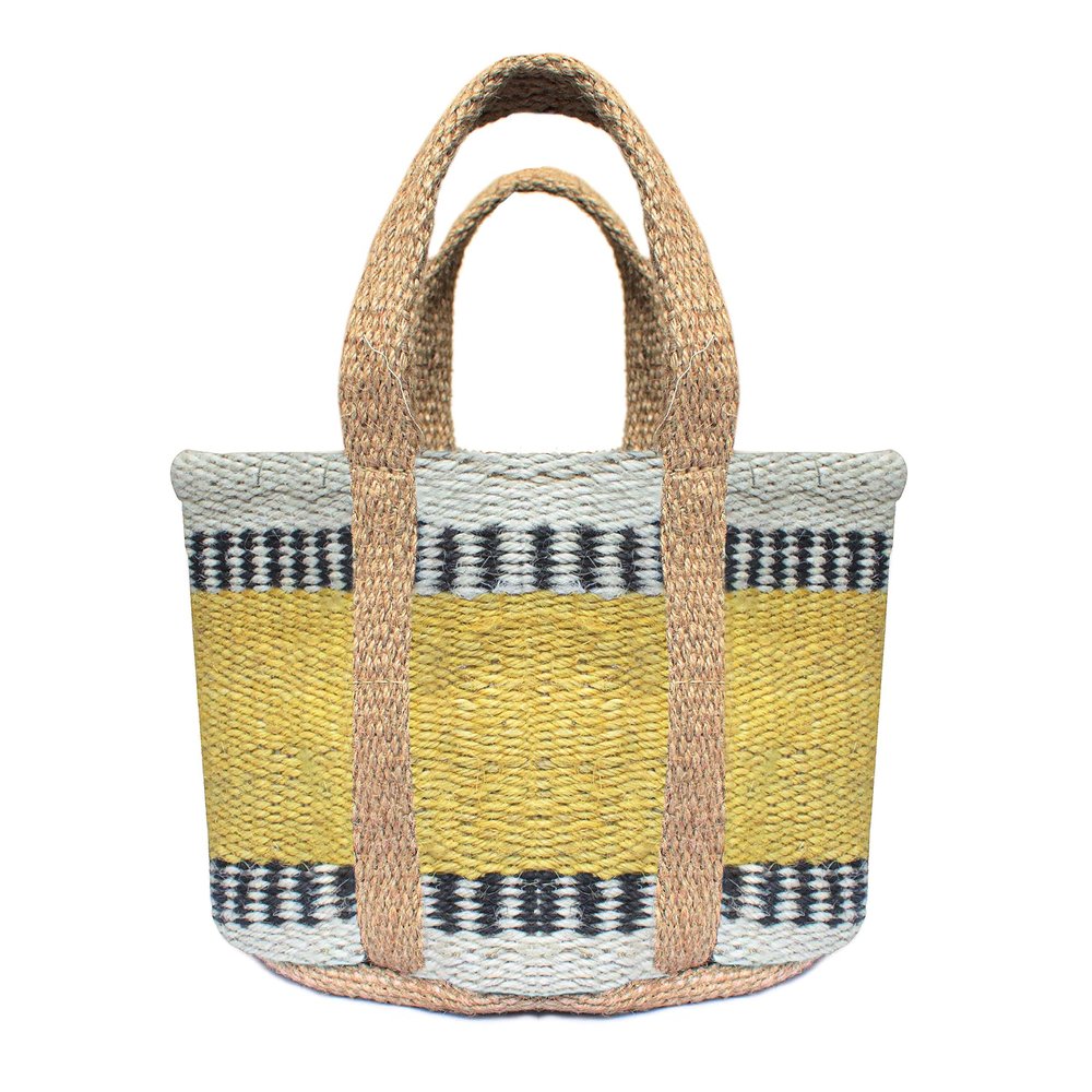 100% Handmade Jute Bag Tote Gift Bags - Beach Bags - Bridesmaid Beach Bag - Beach Tote Bag Earth-friendly Jute ECO-TWIST Bag (Mission)