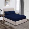 Alaskan King (108X108) Waterproof Mattress Protector Pad Cover Super Soft Terry Fabric Fits Up to 16" Inch Deep Pocket Easy Washable Vinyl-Free (Alaskan King, Navy Blue) view 1