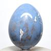 2.9" Peruvian Blue Angelite Egg Natural Sparkling Mineral Angelic Crystal Polished Angel Stone + Stand view 1