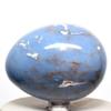 2.9" Peruvian Blue Angelite Egg Natural Sparkling Mineral Angelic Crystal Polished Angel Stone + Stand view 3