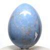 2.9" Peruvian Blue Angelite Egg Natural Sparkling Mineral Angelic Crystal Polished Angel Stone + Stand view 4