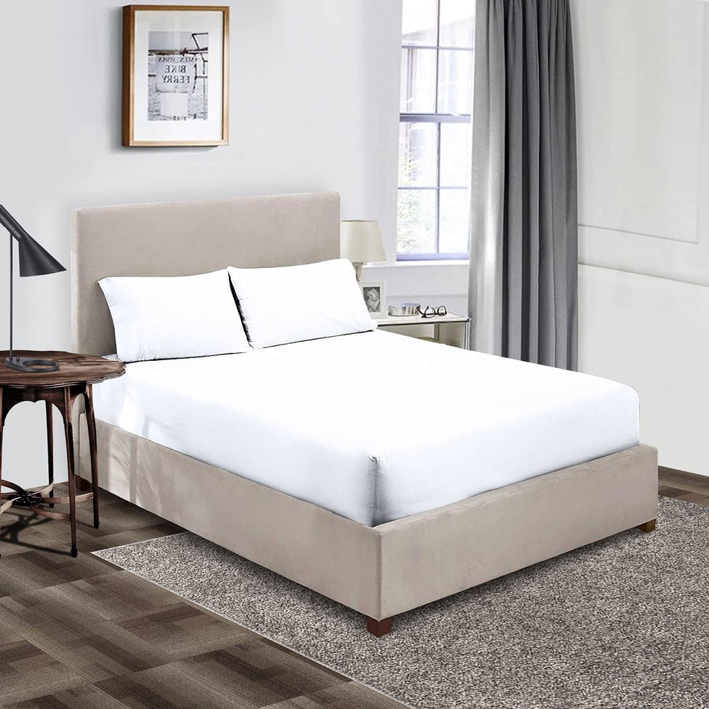 Alaskan King (108X108) Waterproof Mattress Protector Pad Cover Super Soft Terry Fabric Fits Up to 6" Inch Deep Pocket Easy Washable Vinyl-Free (Alaskan King, White)