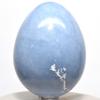 72mm Blue Angelite Egg Natural Crystal Polished Sparkling Angelic Mineral Angel Stone - Peru + Stand view 1