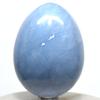 72mm Blue Angelite Egg Natural Crystal Polished Sparkling Angelic Mineral Angel Stone - Peru + Stand view 2