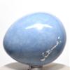 72mm Blue Angelite Egg Natural Crystal Polished Sparkling Angelic Mineral Angel Stone - Peru + Stand view 4