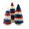 Bethany Lowe Designs LC1537 Americana Striped Bottle Brush Trees (Set of 3) view 1