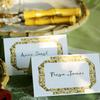 Place Cards with BAMBOO FRAME for Weddings, Showers, and Dinner Parties. Table Tent Style, Scored for Easy Folding. (50) view 2