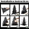 2 Pieces Black City Skyscraper Cupcake Stand 3 Tier Dessert Tower Display for City Theme Party Supplies Table Decor view 4