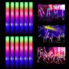 ColorHome Glow Sticks Bulk, 52 Pcs LED Foam Sticks Light Up Batons Party Favors with 3 Modes Colorful Flashing, Glow in the Dark Party Supplies for Party Wedding Birthday Concert Halloween Christmas view 1
