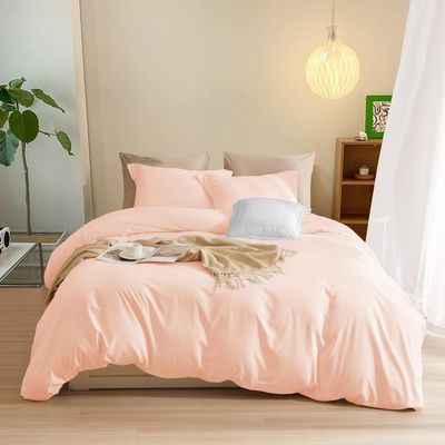 Dazzles Collection 600 Thread Count True Luxury Hotel Quality 100% Egyptian Cotton Duvet Cover Set, 5 Pieces with (Button Closure), King/Cal-King, Purple Solid.