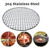Cuteam Korean BBQ Grill, Round Stainless Steel BBQ Grill Durable Non-Stick Barbecue Baking Pan Roast Mesh Net Multiple Sizes for Baking Silver 38cm view 2