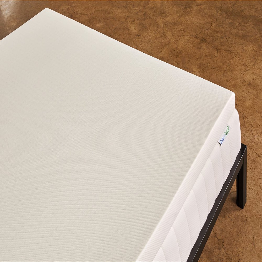Pure Green Natural Latex Mattress Topper w/Luxury Cover - Soft - 1 Inch - Twin Size (GOLS Certified Organic)