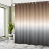 Ambesonne Ombre Shower Curtain, Pattern Color Transition Effect Gradient Abstract Modern Art Inspired Arrangement, Cloth Fabric Bathroom Decor Set with Hooks, 69" W x 75" L, Brown Grey view 4
