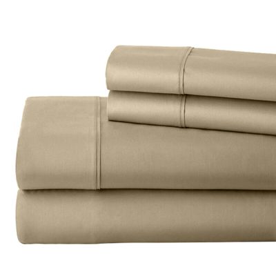 1000 Thread Count 100% Egyptain Cotton King, Taupe [4 PC] Sheets Set, 1000-TC Long-Staple Egypt Cotton Bedsheet, Breathable, Soft & Silky Sateen Weave, Fits Upto 21" EXTRA Deep Pockets Mattress