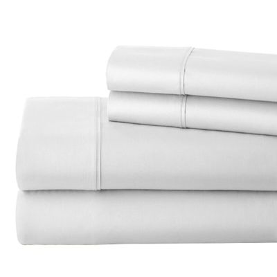 1000 Thread Count 100% Egyptain Cotton Alaskan King, White [4 PC] Sheets Set, Long-Staple Egypt Cotton Bedsheet, Breathable, Soft & Silky Sateen Weave, Fits Upto 21" EXTRA Deep Pockets Mattress