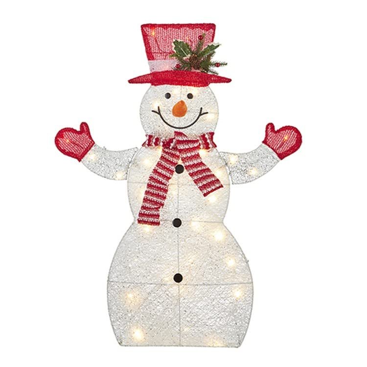 RAZ Imports 2022 North Pole Friends 34.25" Tinsel Lighted Snowman