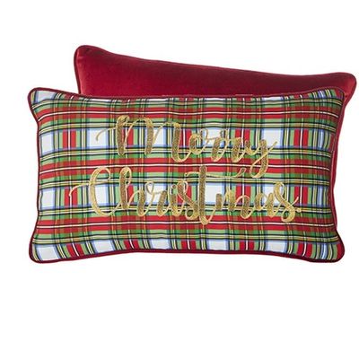 20" PLAID LUMBAR PILLOW