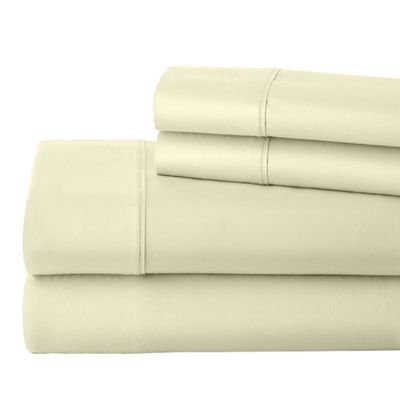 1000 Thread Count 100% Egyptain Cotton RV Short Queen, Ivory [4 PC] Sheets Set, Long-Staple Egypt Cotton Bedsheet, Breathable, Soft & Silky Sateen Weave, Fits Upto 24" EXTRA Deep Pockets Mattress