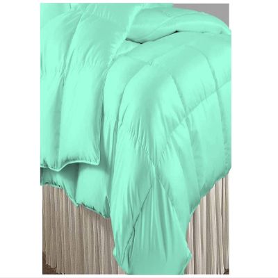 Wega Linen Oversized King Comforter Bed Set All Season Turquoise Down Alternative Quilted Comforter and 2 Pillow Satin Duvet Insert Oversized King (116'' x 98'') Comforter Set Teal