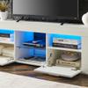ALINE Modern White TV Stand for 32/50/55+ Inch TV, White Entertainment Center, TV Stands for Living Room, TV Stand with Storage and Shelves for Living Room, Bedroom view 4
