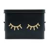 AQ Matte Black & Gold Metal Storage Box - Removable Tray, Multipurpose Tin with Secure Lid for Cosmetics, Makeup, Toiletries, First Aid - Cute First Aid Box Tin, Minimalist Design view 2