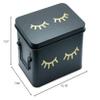 AQ Matte Black & Gold Metal Storage Box - Removable Tray, Multipurpose Tin with Secure Lid for Cosmetics, Makeup, Toiletries, First Aid - Cute First Aid Box Tin, Minimalist Design view 4
